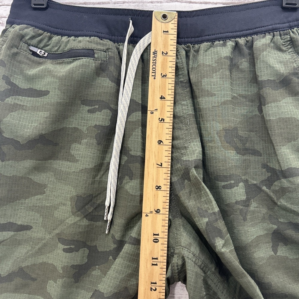 Vuori Stockton Shorts Mens L Camo Green Compression Lined Athletic Drawstring 6" - Picture 4 of 9